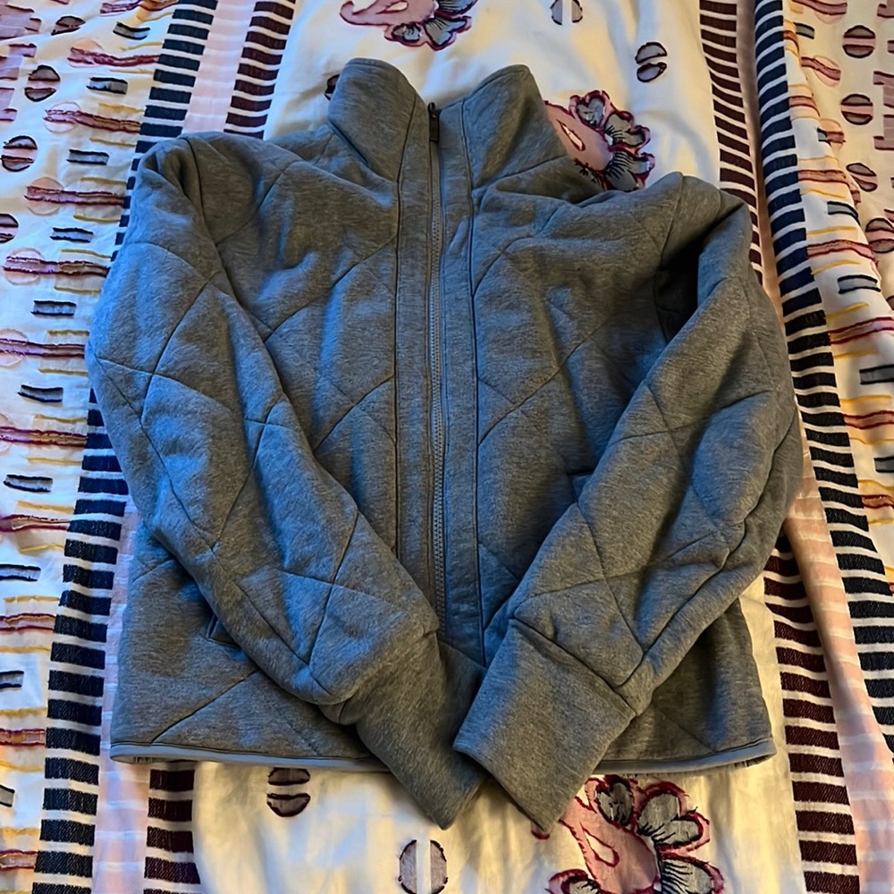 Lululemon Quilted Reversible Bomber Grey sz 4
